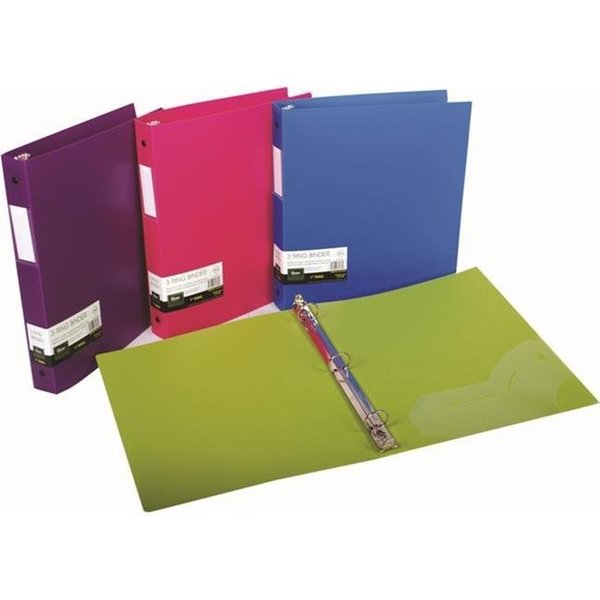 Filexec Filexec 3 Ring Binder; 1 Inch Capacity; Opaque; Letter size; Pack 4 711888501625